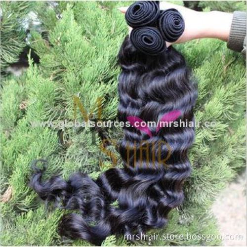 5A Peruvian Virgin Hair Loose Wave Extension, Unprocessed Virgin Curly Hair,No Shedding & Tangle